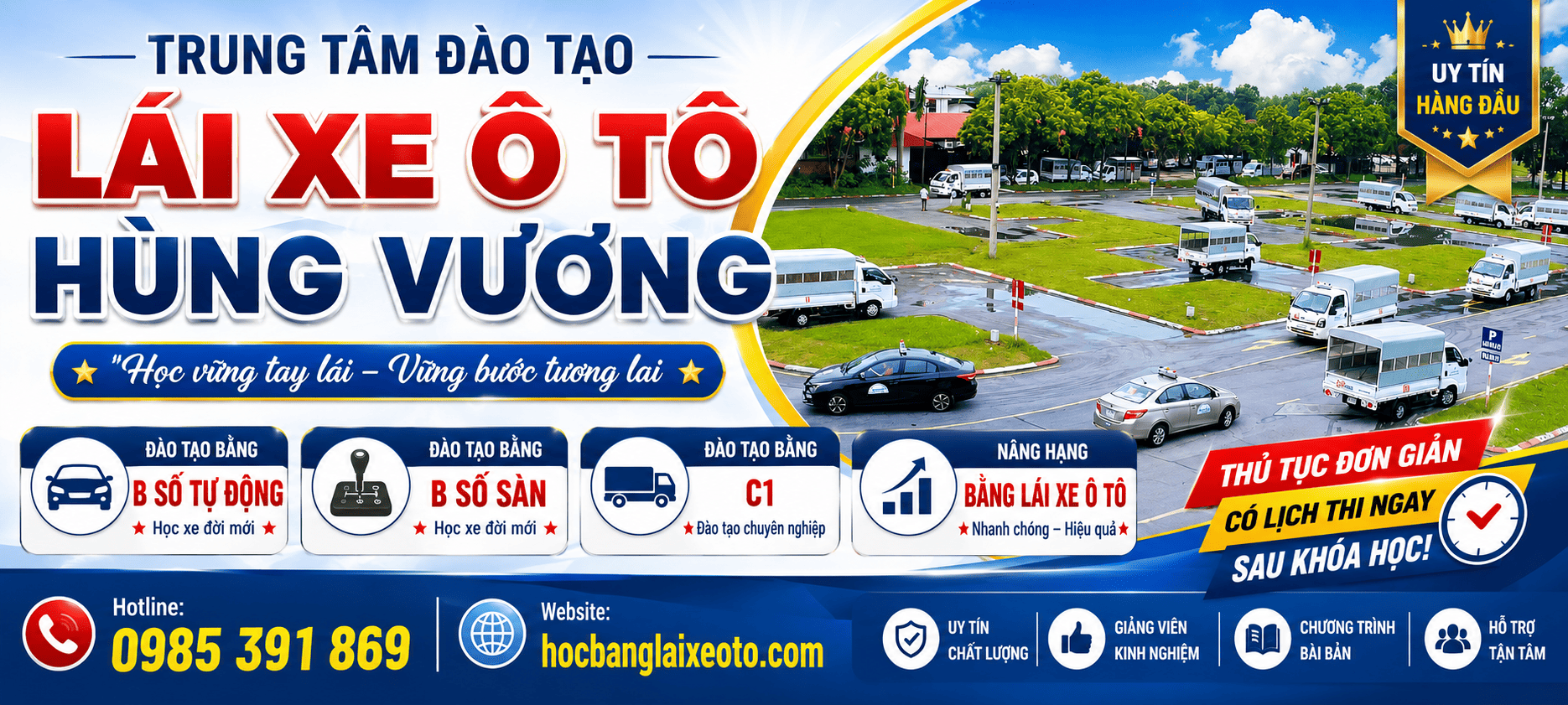 Trung tâm đào tạo sát hạch lái xe Hùng Vương